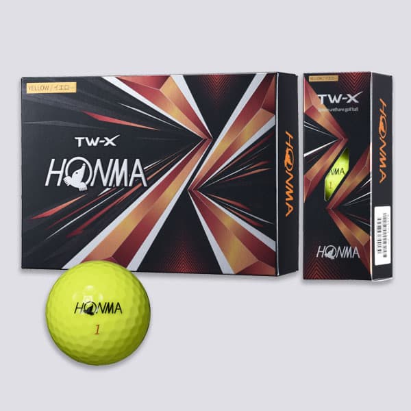 HONMA TW-X golf balls, yellow